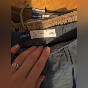 Old Navy Blue and Tan Boys lightweight Cargo Pants - baggy, taper and slim fits